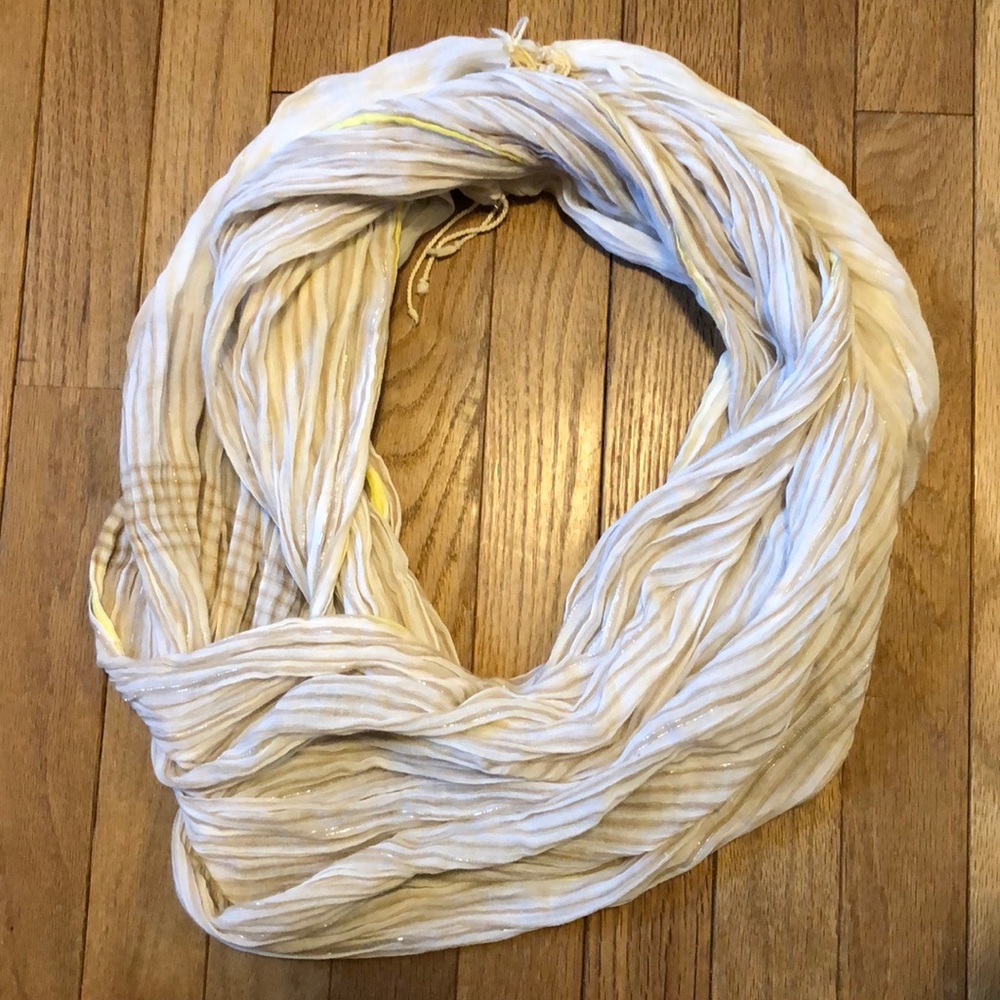 Cream Sparkly Scarf